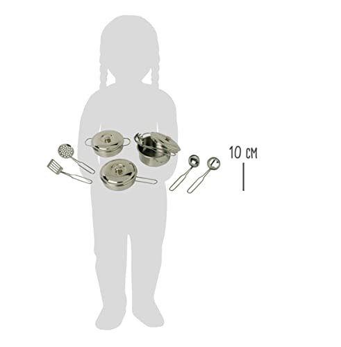 smallfoot 8953 pentole giocattolo 11 pezzi metallo