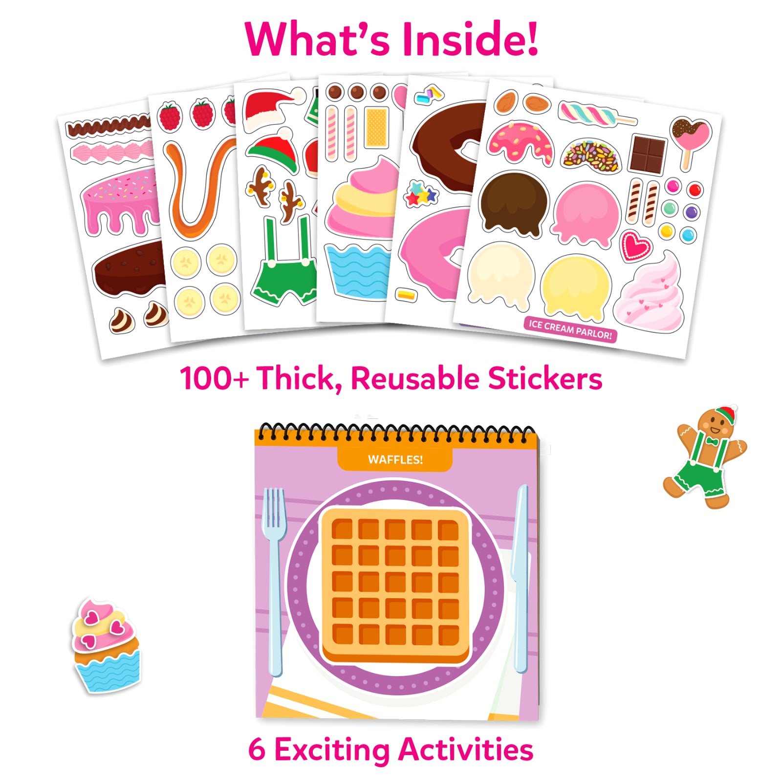 Skillmatics Peelies Dessert Chef libro adesivi 100+ dolci 3+