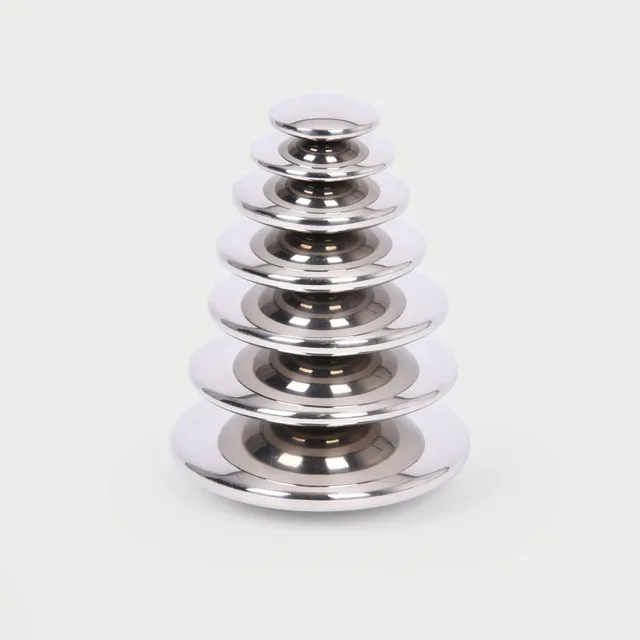 Tickit Sensory Steel Silver Buttons bottoni 7 pezzi specchio