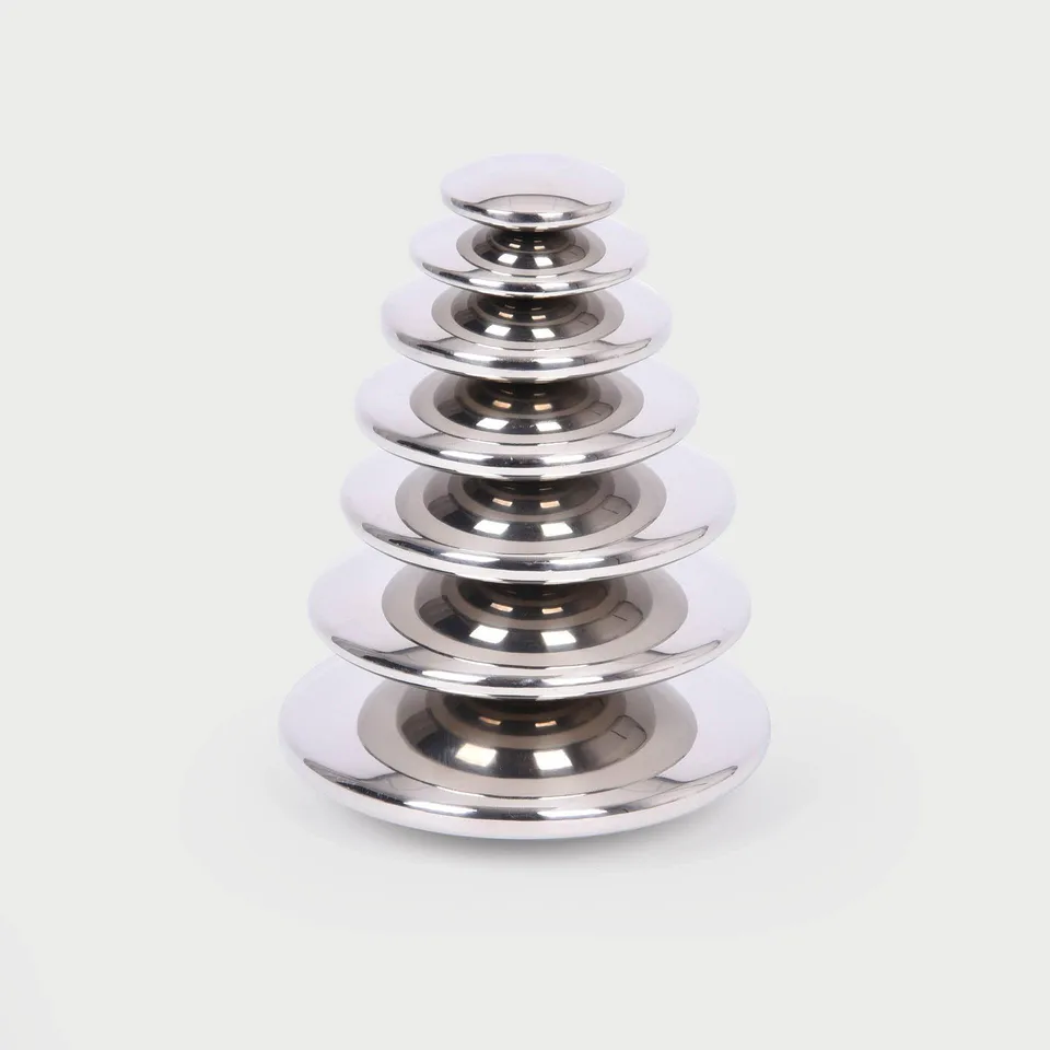 Tickit Sensory Steel Silver Buttons bottoni 7 pezzi specchio