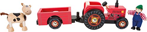 smallfoot 10316 Fattoria trattore legno con rimorchio