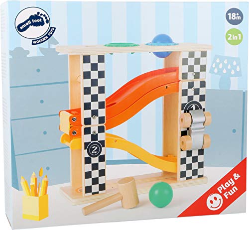 smallfoot 10601 pista biglie da martellare in legno