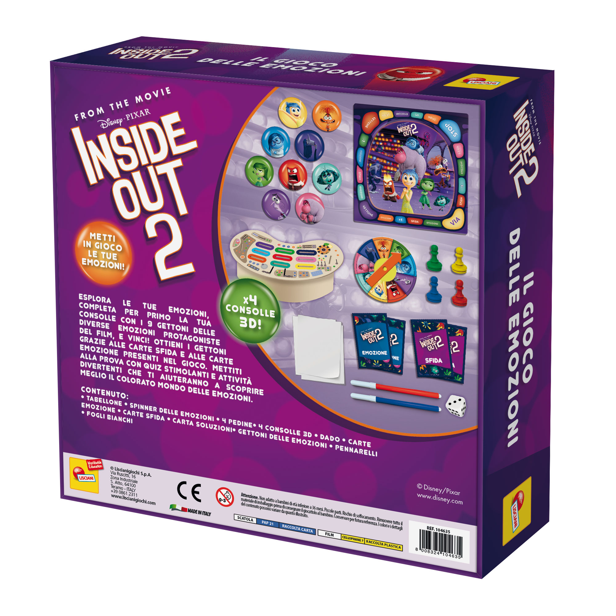 Lisciani Inside Out 2 gioco da tavolo emozioni
