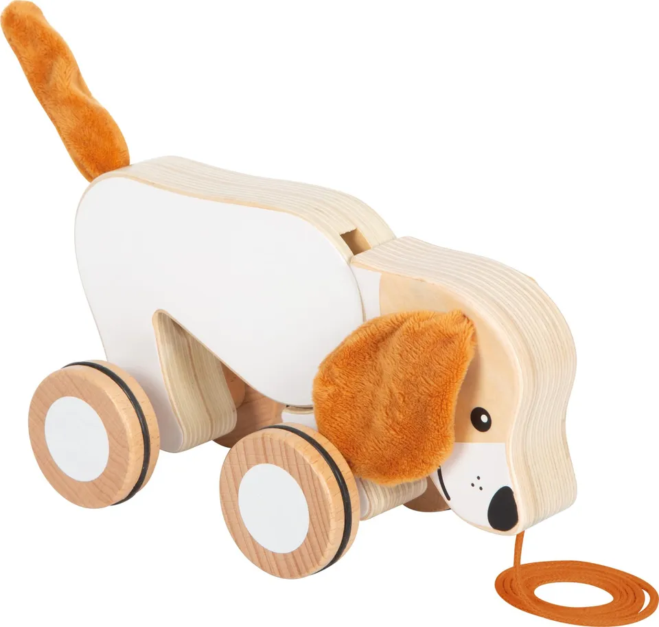 smallfoot Cane giocattolo trainabile legno orecchie scricchiolanti