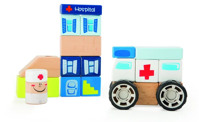 smallfoot 10079 kit costruzione ambulanza in legno