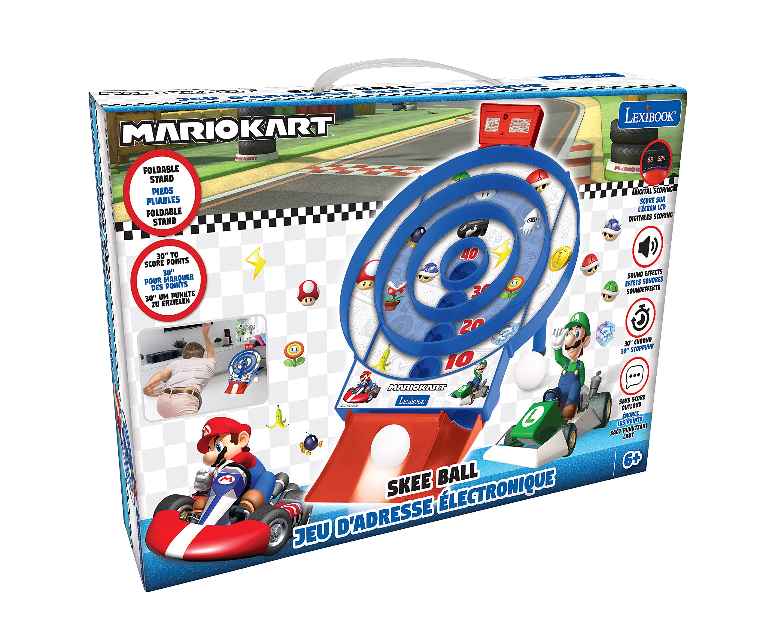Lexibook Mario Kart JG995NI gioco skee ball elettronico con suoni