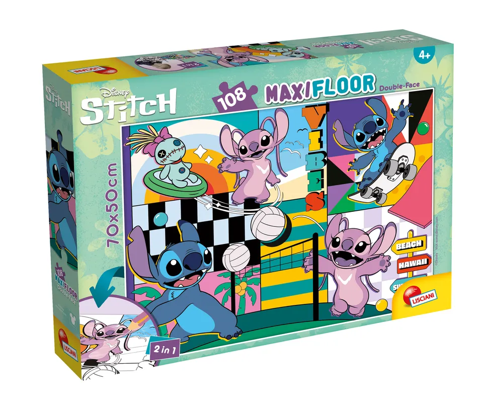 Lisciani Disney Maxifloor 108 puzzle bambini Lilo Stitch