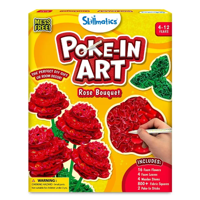 Skillmatics Poke-in Art Rose Bouquet kit creativo bouquet 4 rose