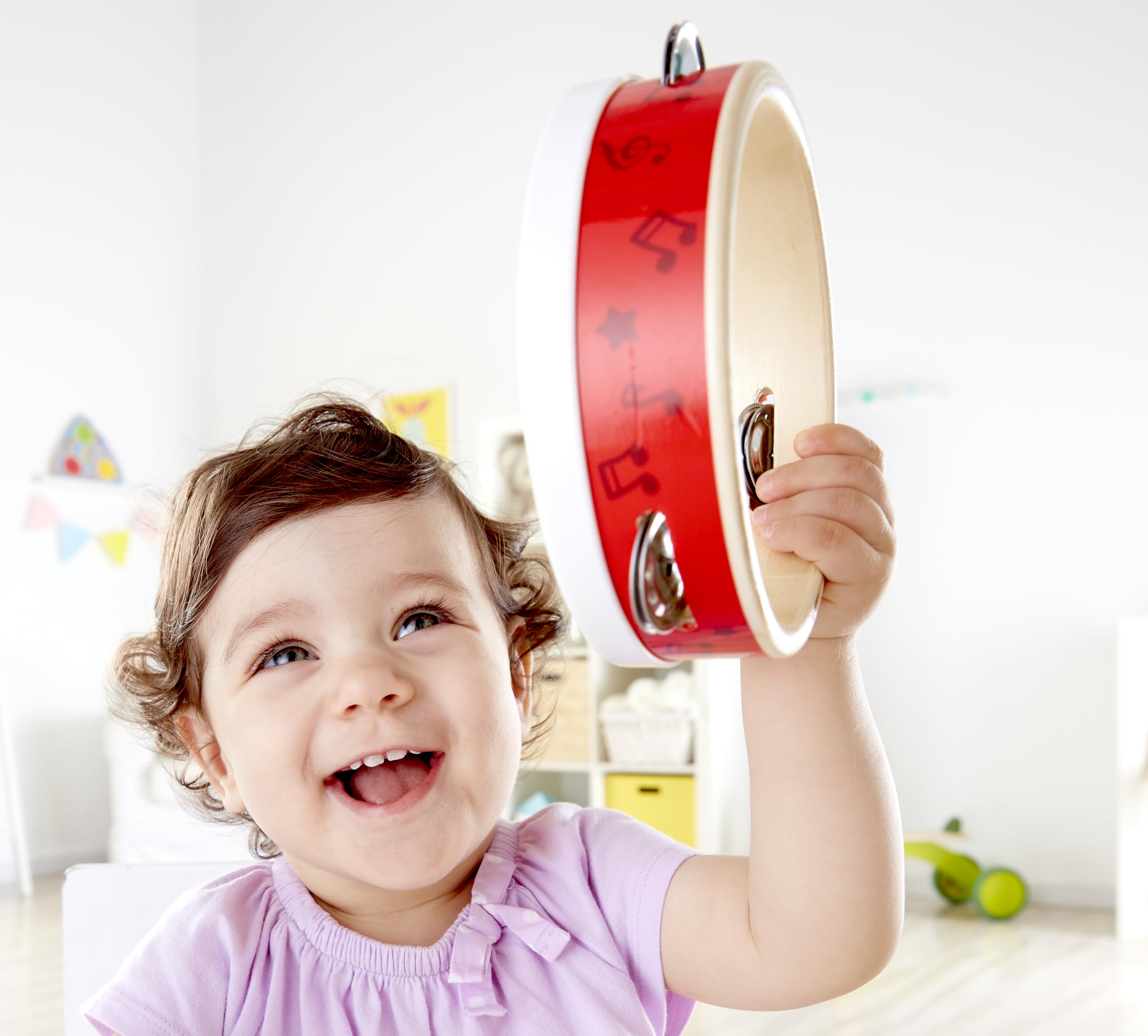 Hape set percussioni bambini strumenti musicali 3 pezzi 12 mesi