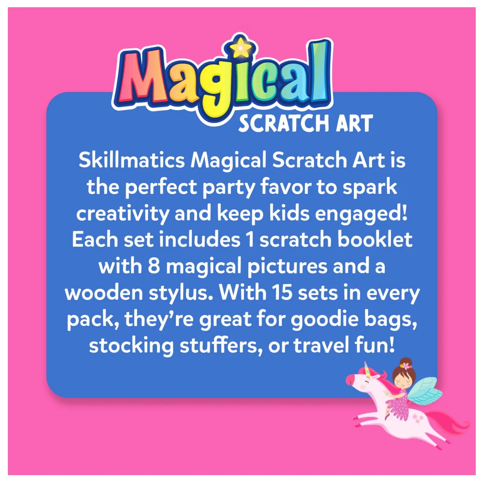 Skillmatics Magical Unicorns Princesses gratta disegna 3+