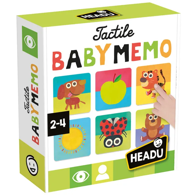 Headu Tactile Baby Memo gioco di memoria 36 tessere 2-4 anni