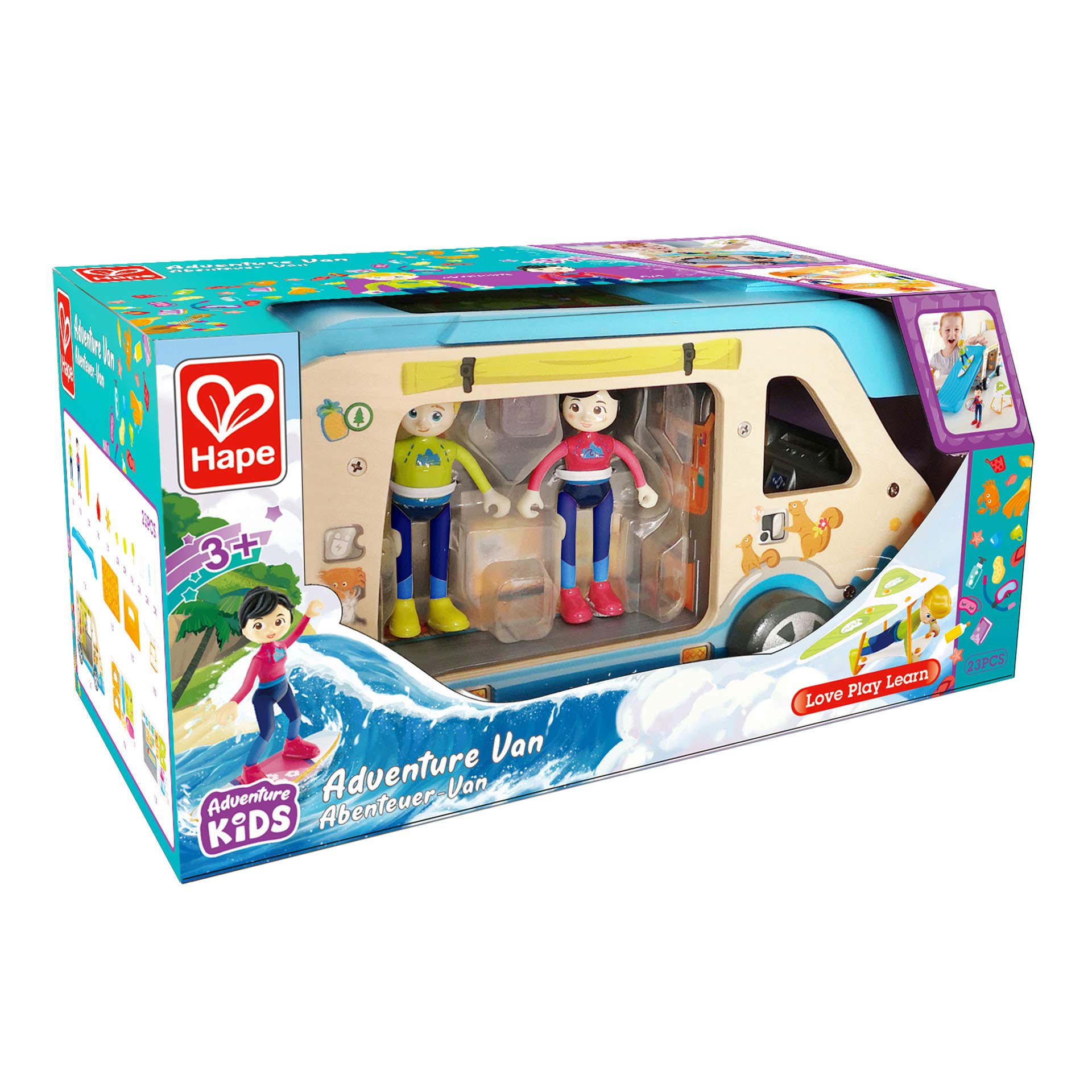 Hape Camper Avventura camper trasformabile con bambole