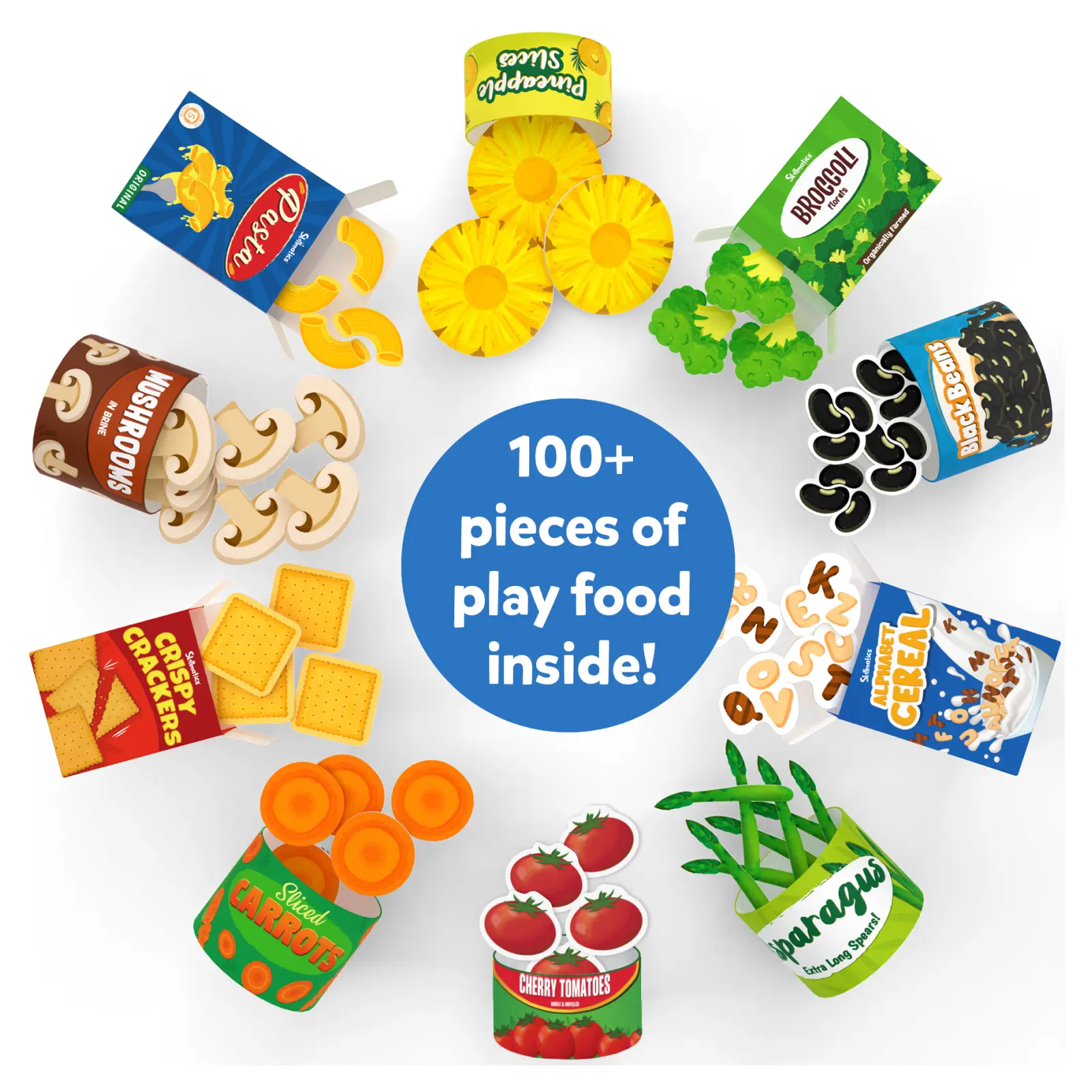 Skillmatics Grocery Set cibo giocattolo 100 pezzi 3-7 anni