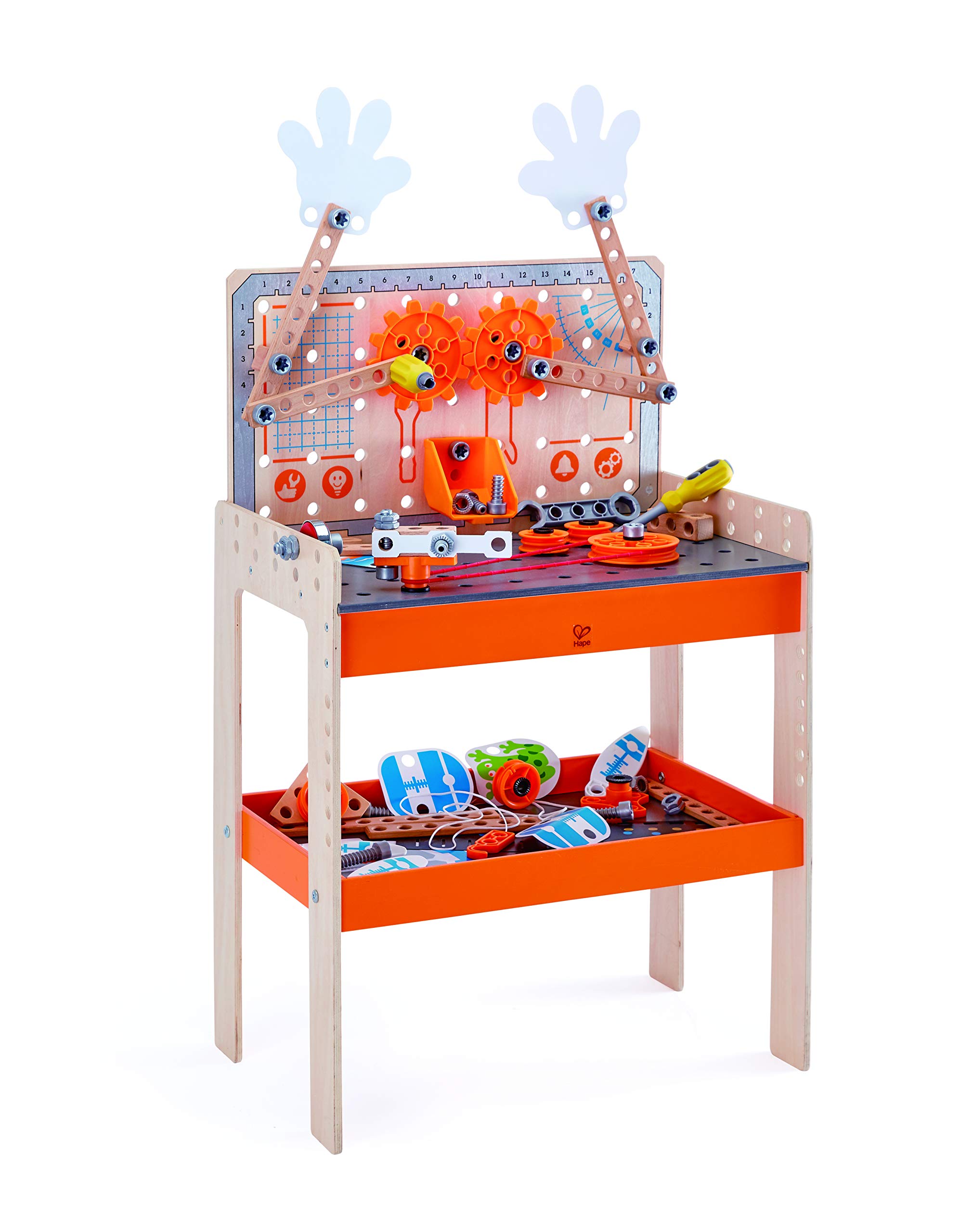 Hape Junior Inventor banco lavoro legno Medium 58 pezzi
