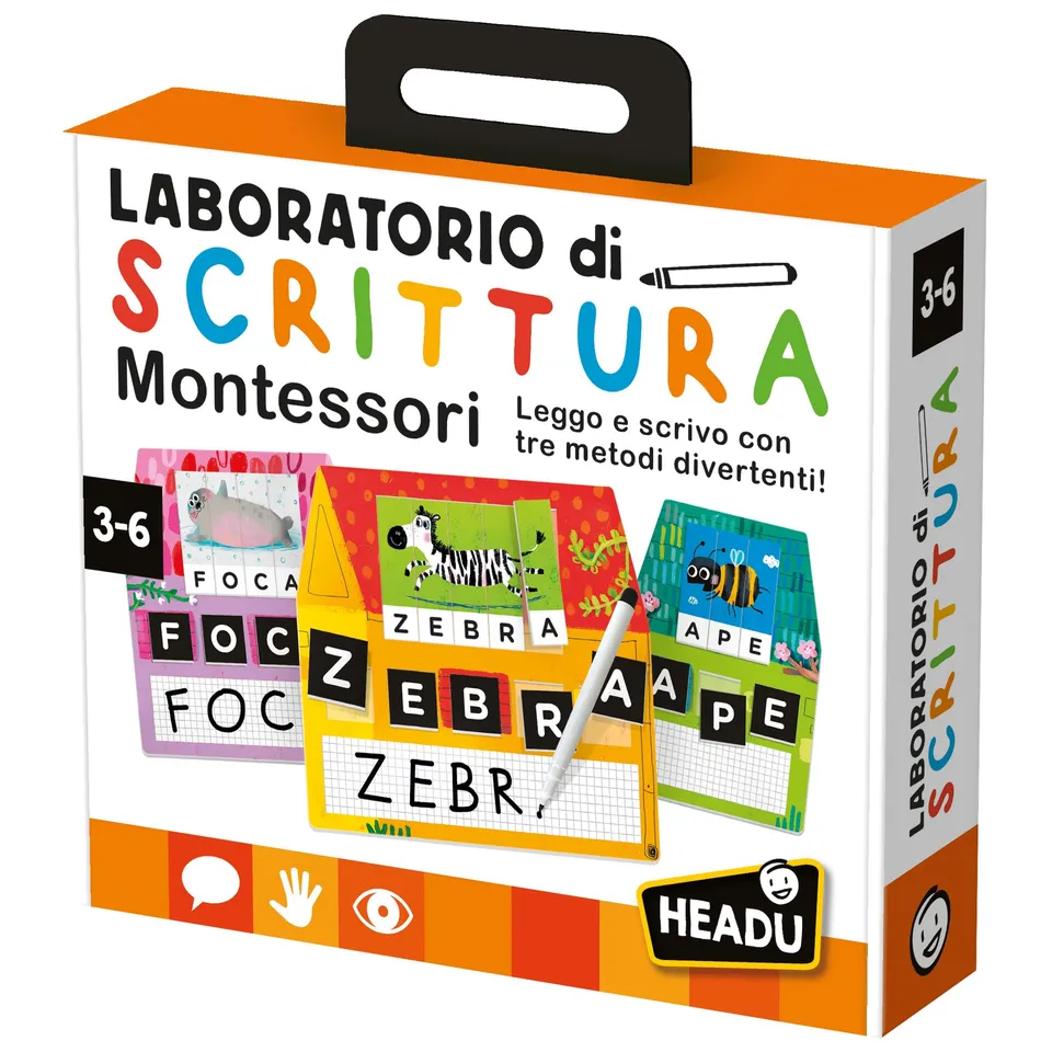 Headu Laboratorio di Scrittura Montessori gioco 3-6 anni lettere