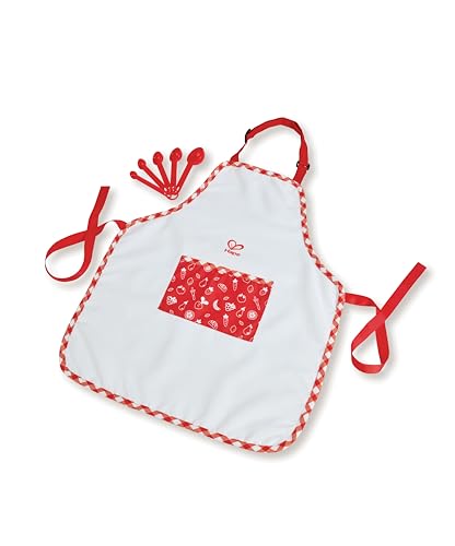 Hape Kit da Chef costume cuoco bambini 3 anni bianco rosso