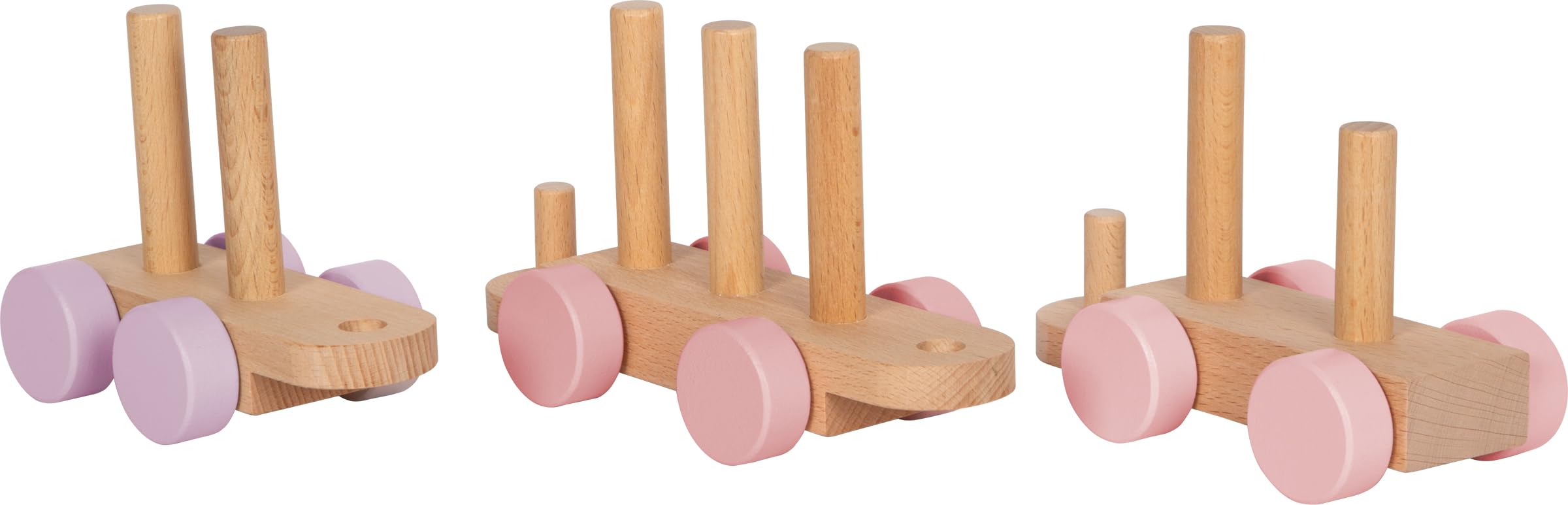 smallfoot trenino rosa gioco legno 14 pezzi 12694
