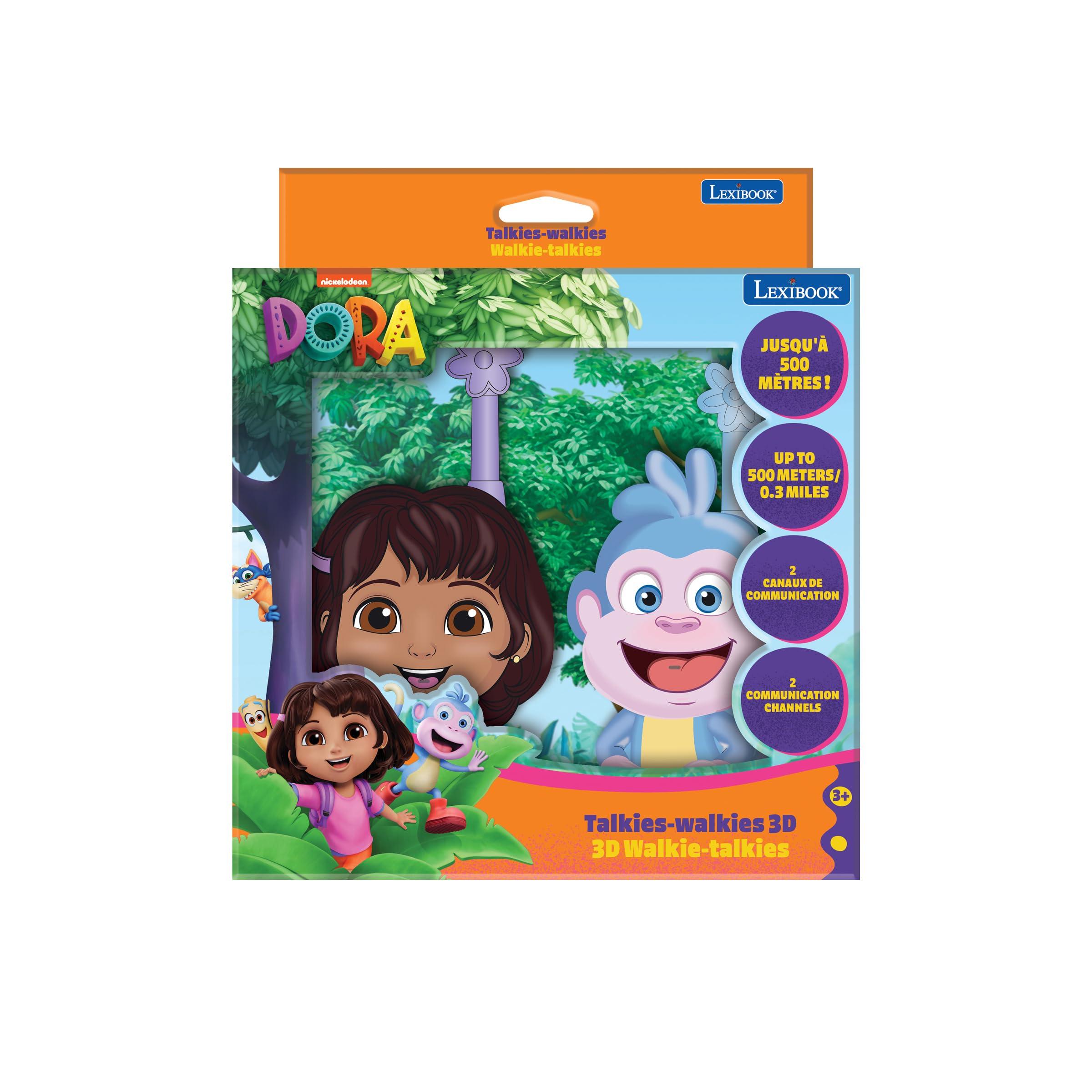 Lexibook Dora TW18DOR walkie talkie 3D rosa blu 500 m