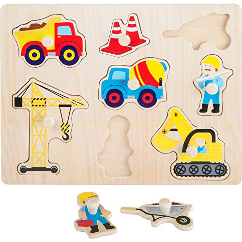 Small Foot 10445 puzzle legno cantiere 8 pezzi