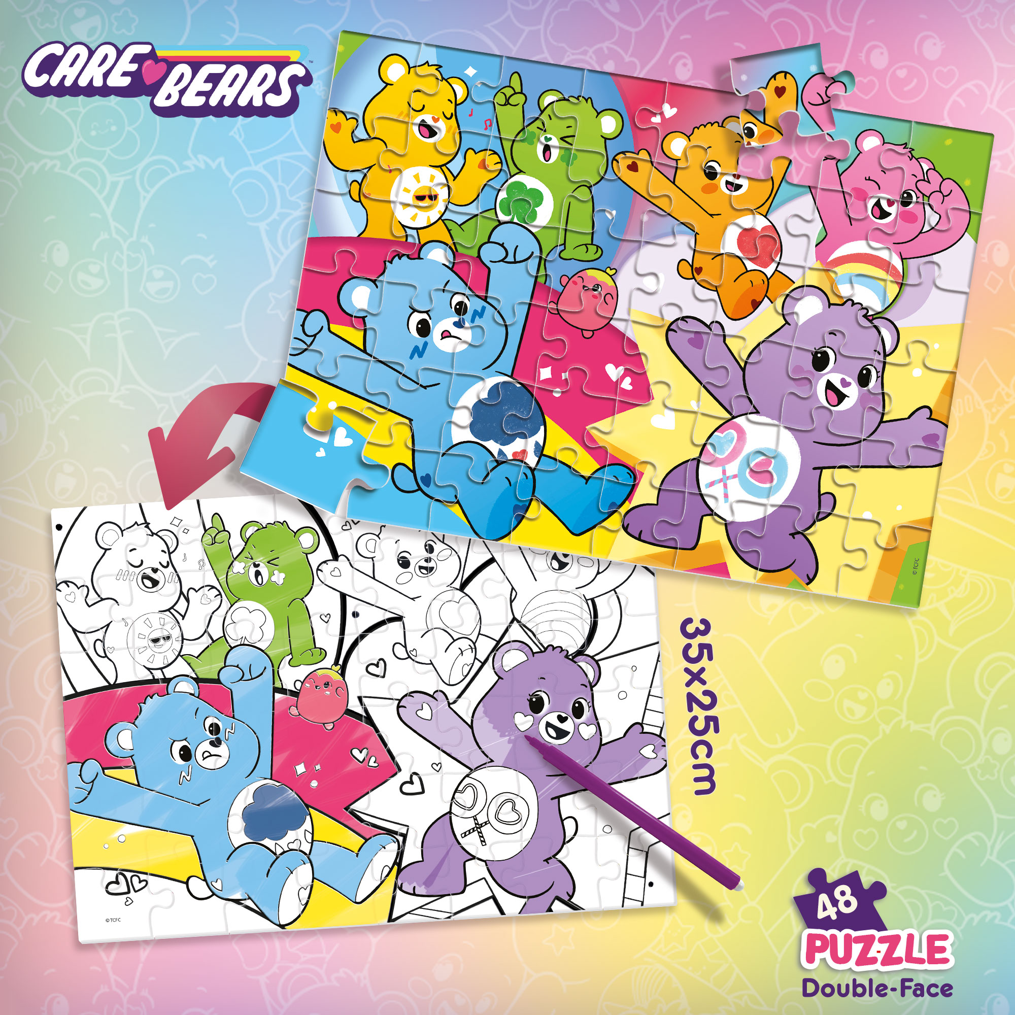 Lisciani Care Bears Df M-Plus 48 puzzle 48 pezzi da colorare
