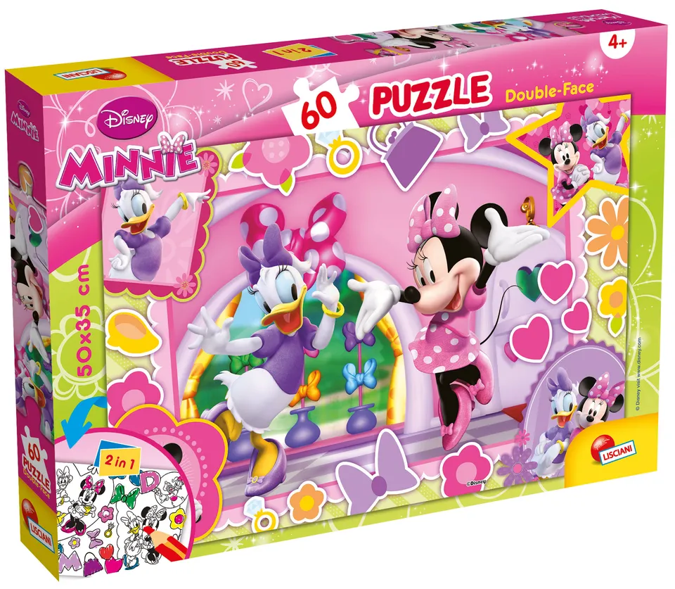 Lisciani Df Plus 60 Minnie puzzle bambine da colorare