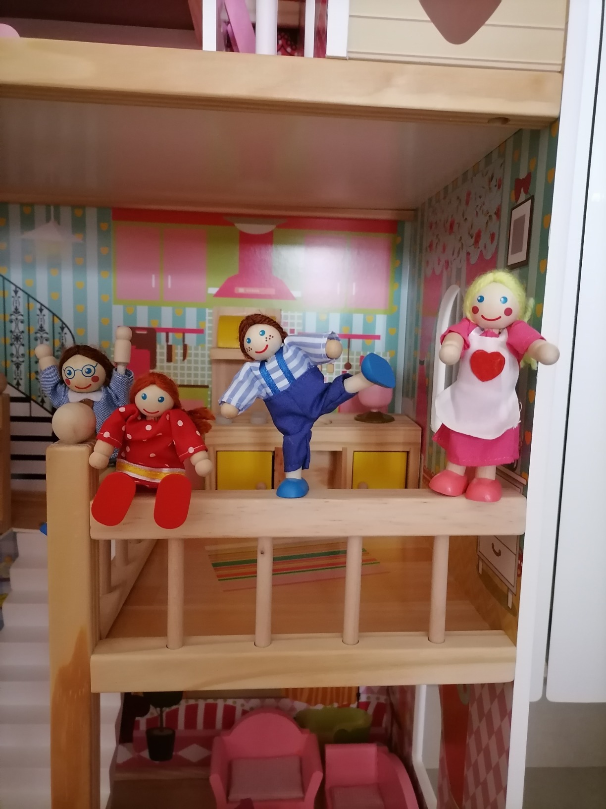 smallfoot 10320 pupazzetti famiglia casa bambole snodati