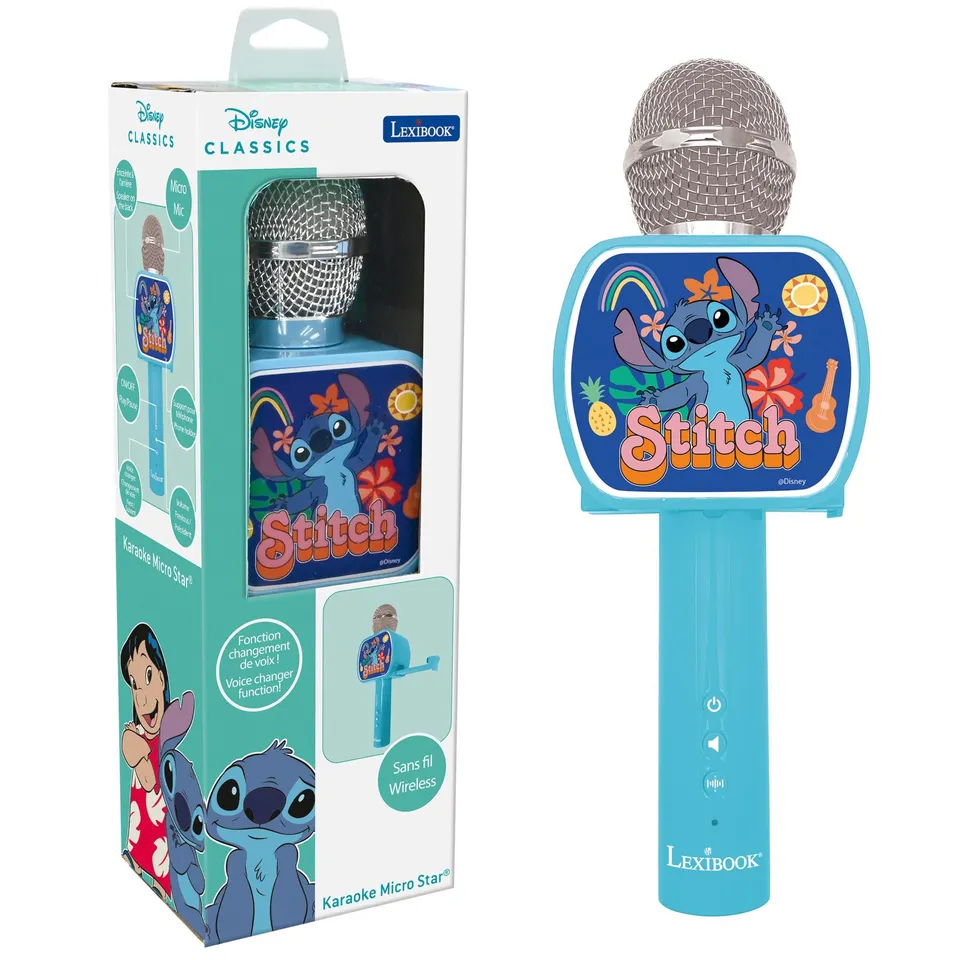 Lexibook Disney Stitch MIC240DLXB microfono bluetooth blu