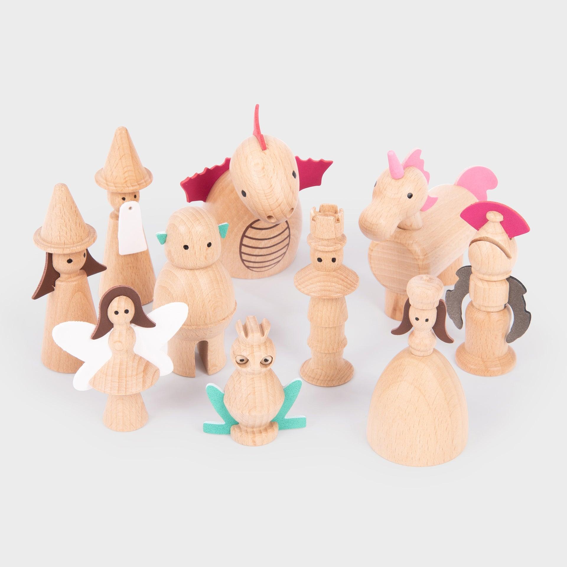 tickit Enchanted personaggi fiabe in legno faggio 10 pezzi