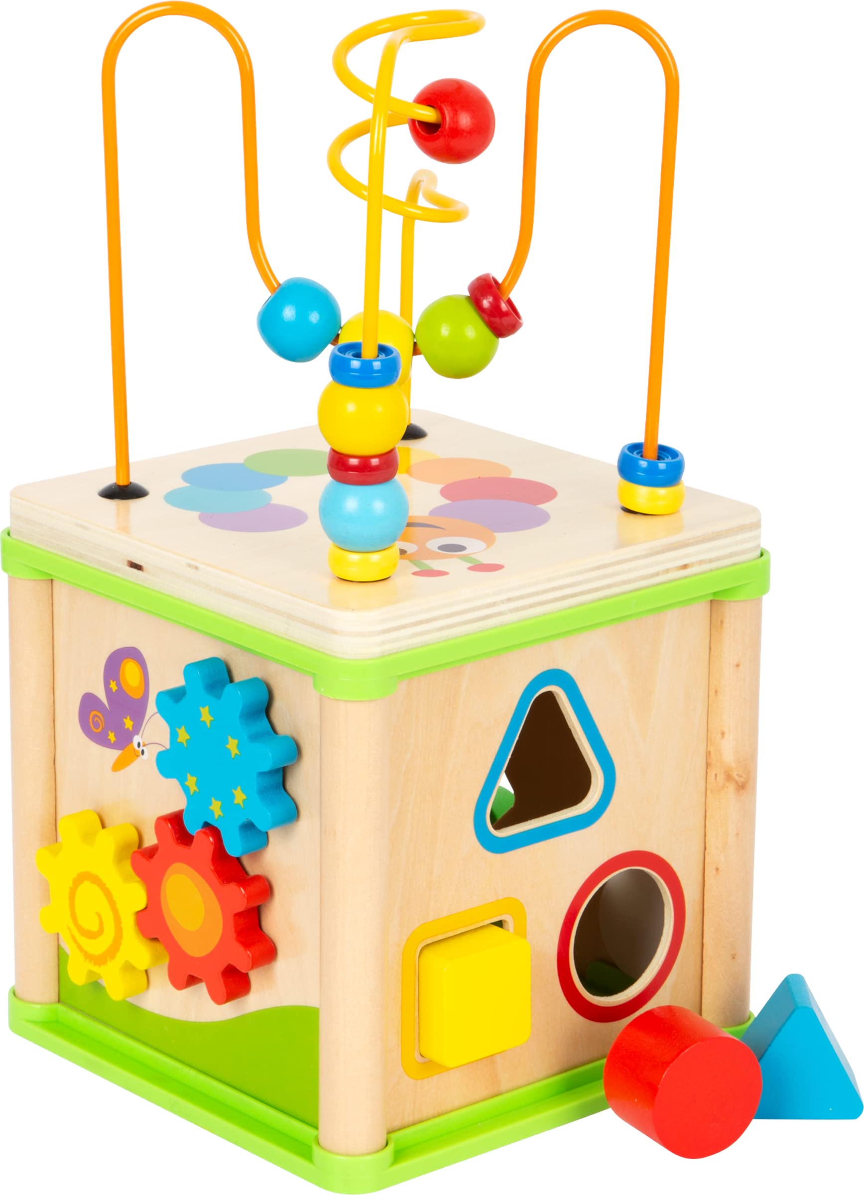 smallfoot Insetti 10074 dado motricità legno con orologio