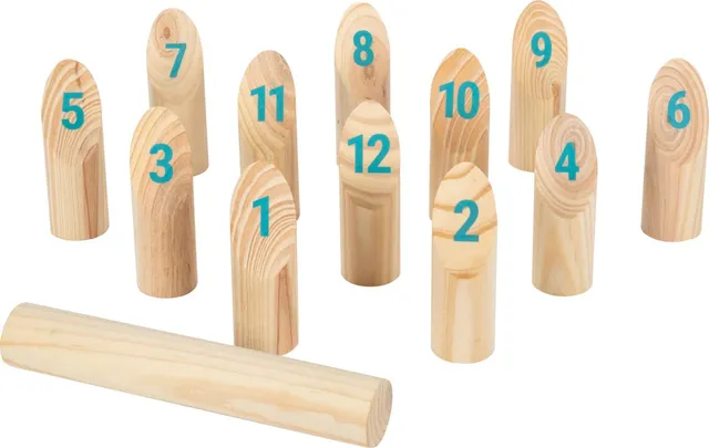smallfoot Active Kubb con numeri 12402 gioco vichingo legno