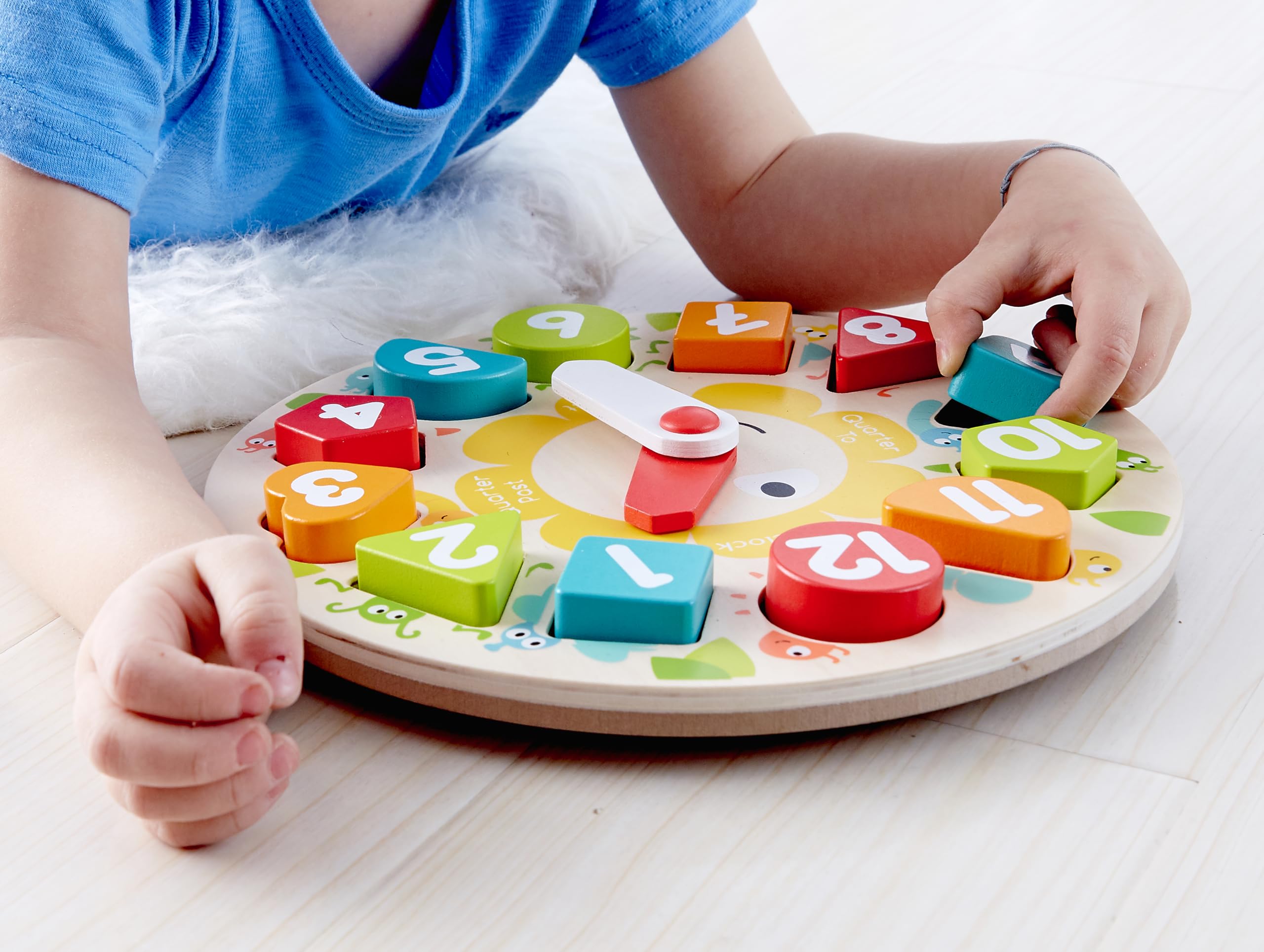 Hape Puzzle Orologio incastro legno impara l'ora 3 anni