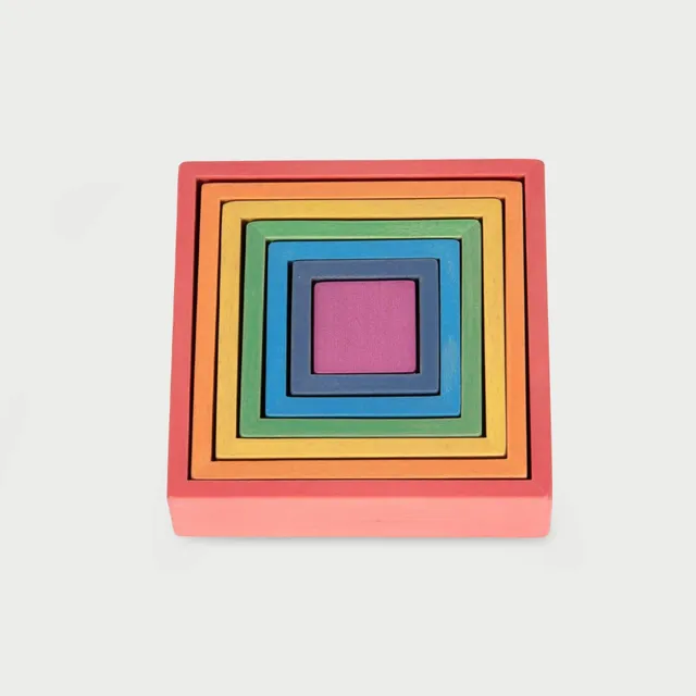 Tickit Rainbow Architect Squares costruzioni legno 7 pezzi impilabili