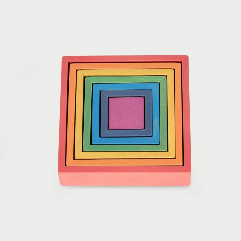 Tickit Rainbow Architect Squares costruzioni legno 7 pezzi impilabili